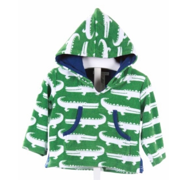 Pottery Barn kids baby coverup crocodile 6/12m green - Picture 1 of 3